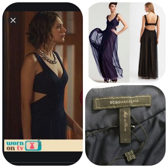 ASO BCBGMAXAZRIA Mara Open Back Cutout Maxi/Gown - Picture 1 of 11